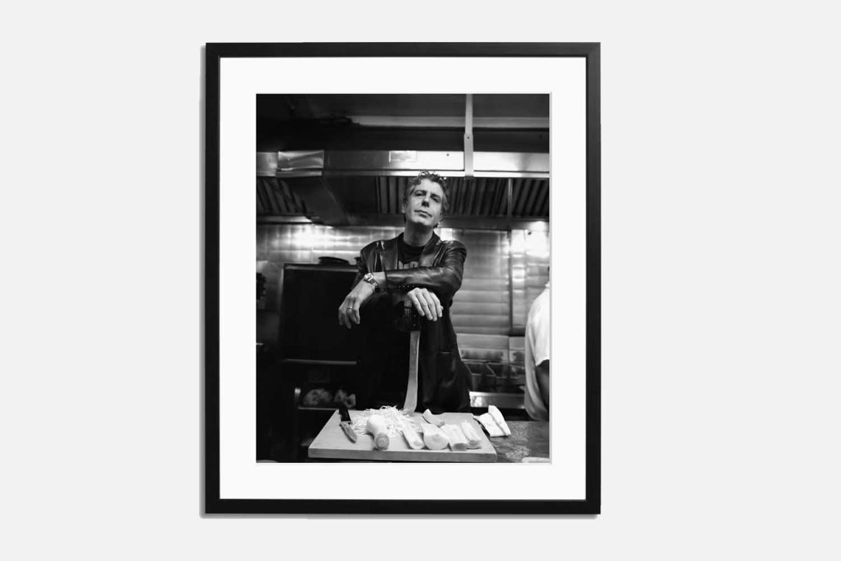 Sonic Editions Anthony Bourdain in the Kitchen Framed Print