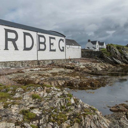 Outside the Ardbeg distillery