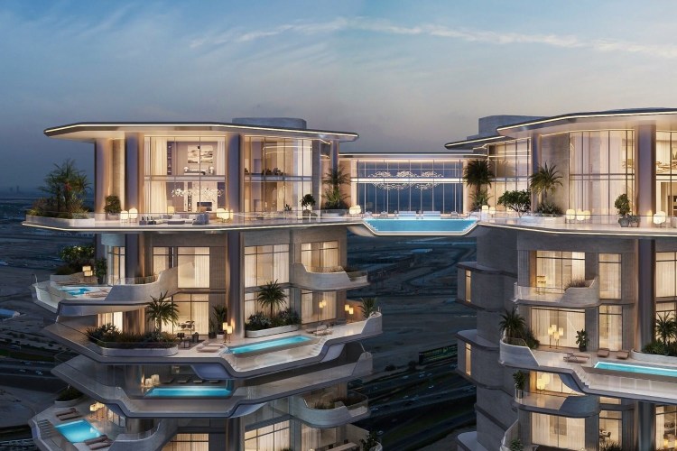 Luxury towers with sky pool