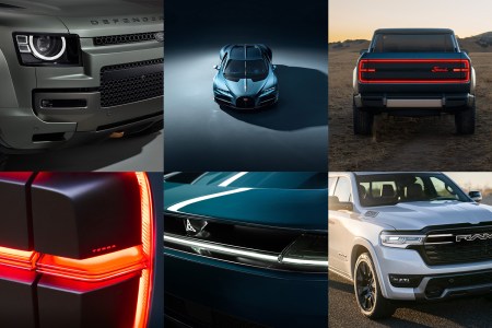 Photos of the cars, trucks and SUVs we're most excited to drive in 2025, including models from Jaguar Land Rover, Bugatti, Scout Motors, Dodge and Ram