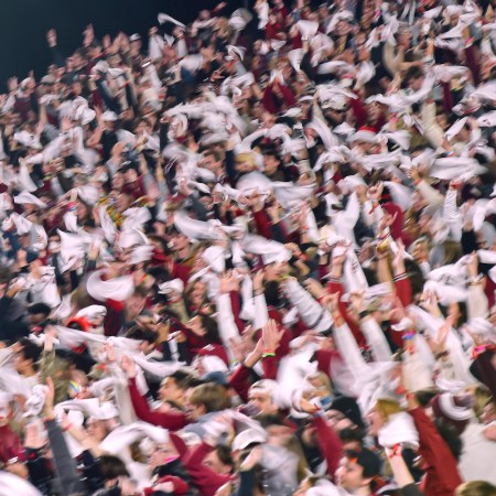 South Carolina Gamecocks fans waive towels during a college football game between the Tennessee Volunteers and South Carolina Gamecocks at Williams-Brice Stadium on Saturday, November 19, 2022 in Columbia, SC.