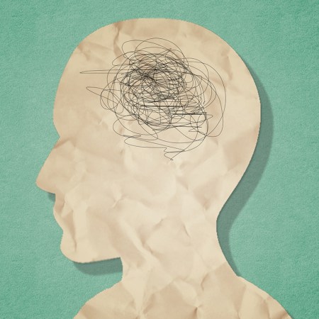 A digital illustration of a person with squiggles over the brain. We look into how adult ADHD has become a larger concern during the pandemic.