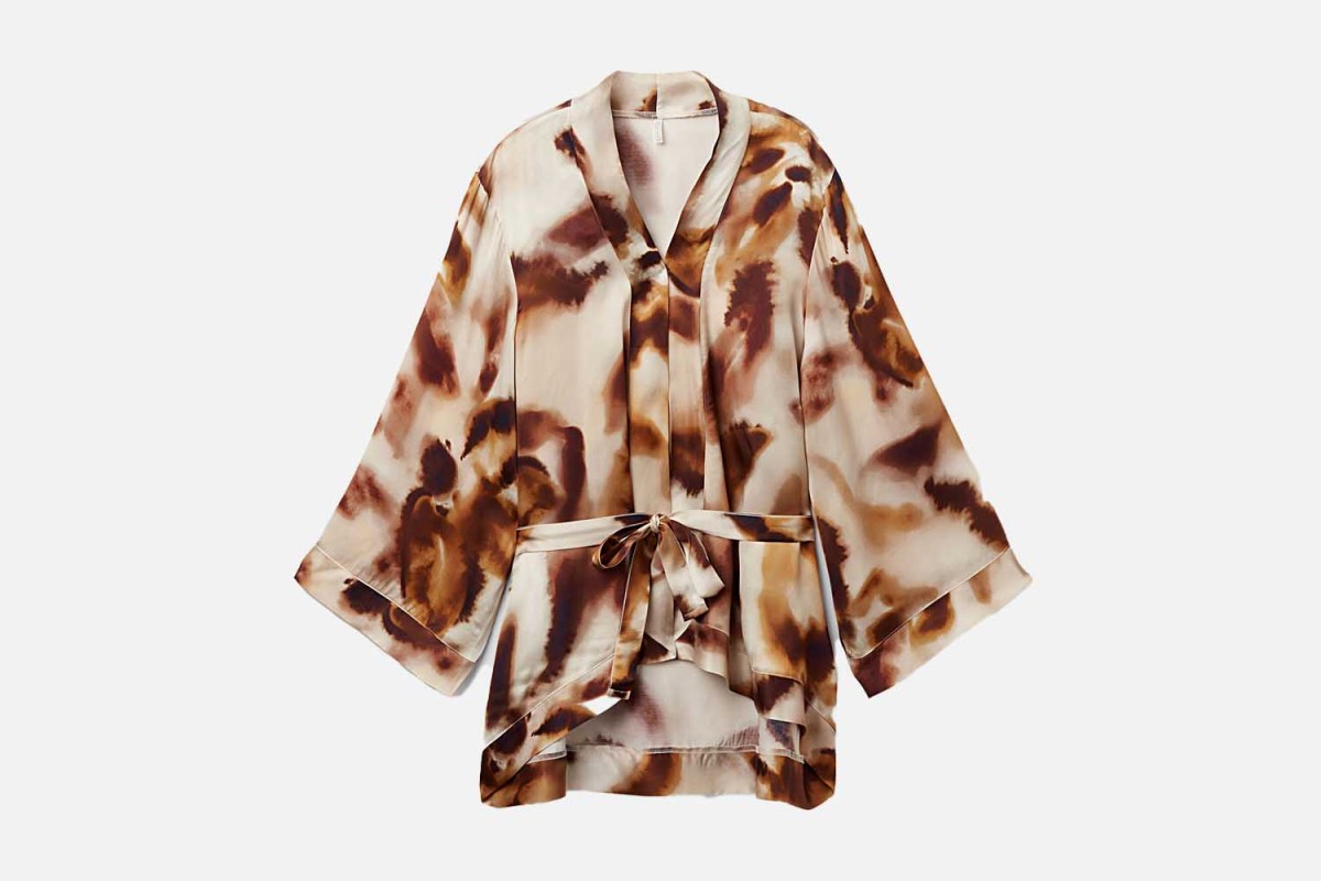 Intimissimi Sun Goes Down Viscose Satin Kimono