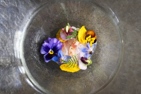 One of the courses served in Kato's tasting menu.