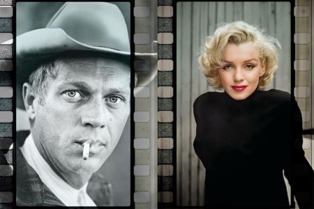 Steve McQueen and Marilyn Monroe in "Life" magazine portraits, as taken from the new Taschen book "LIFE. Hollywood"