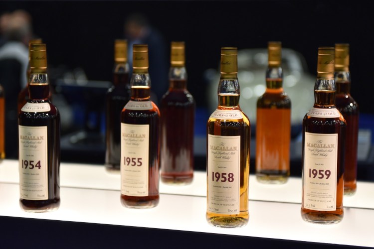 Whisky bottles at auction