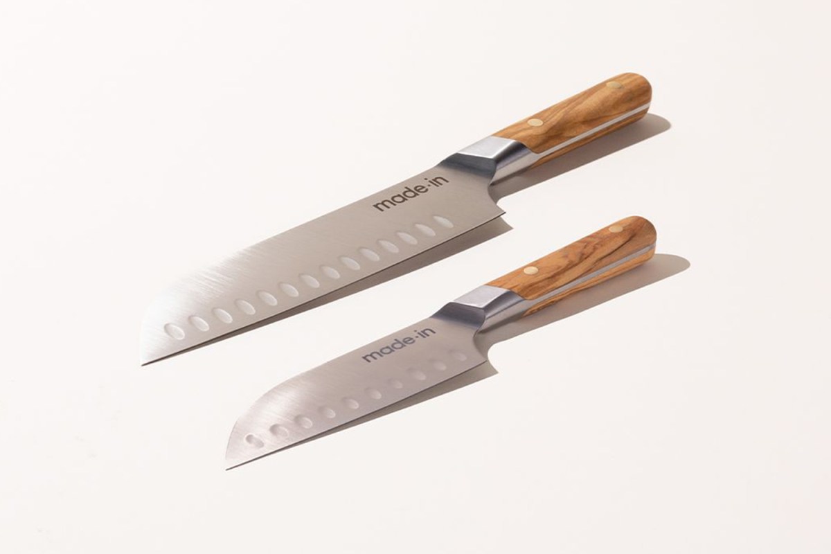 Made In Olive Wood Santoku Knife Set (2-Piece)