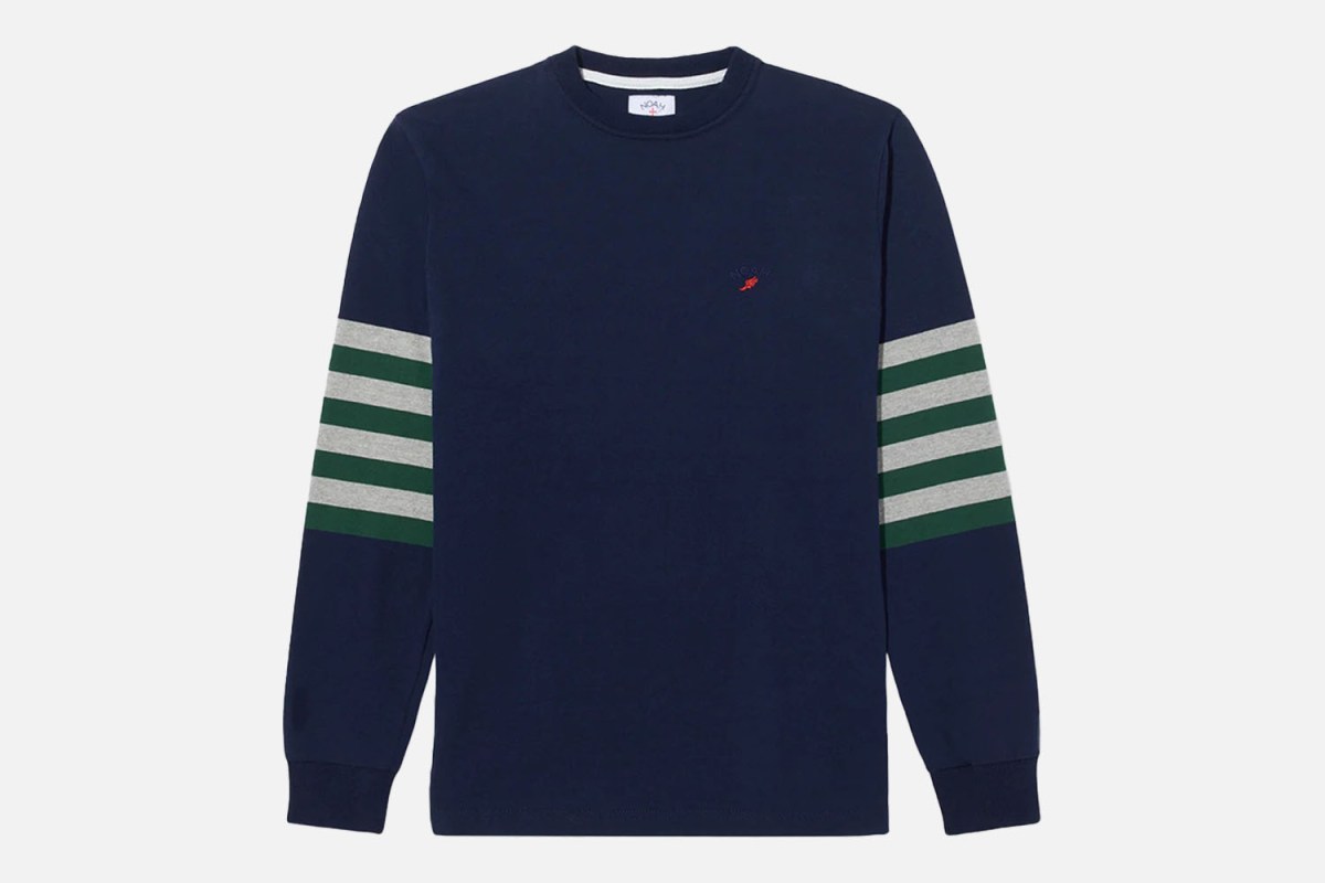 Noah Striped Sleeve Rugby Top