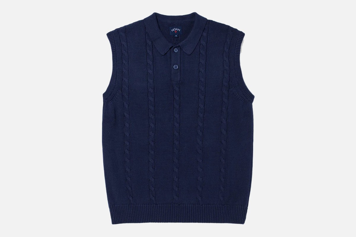 Noah Cotton Cable Sweater Vest