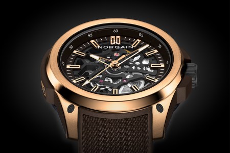 The Wild One Skeleton 42mm Gold from Norqain. The Swiss brand also offers one-off versions of the Wild One watch.