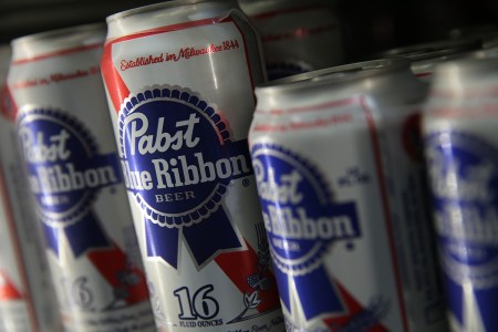 Cans of Pabst Blue Ribbon