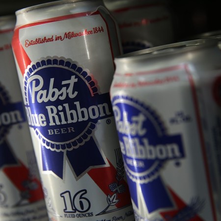 Cans of Pabst Blue Ribbon