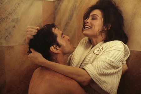 Pierce Brosnan and Famke Janssen in the James Bond movie "GoldenEye"