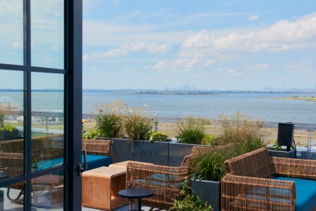 View of Rockaway Beach from the rooftop of the Rockaway Hotel