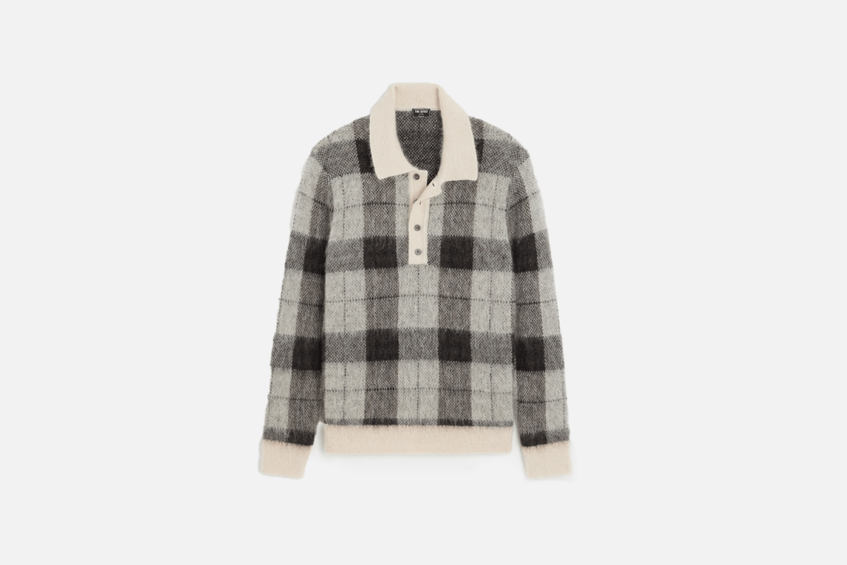 Todd Snyder Plaid Mohair Polo